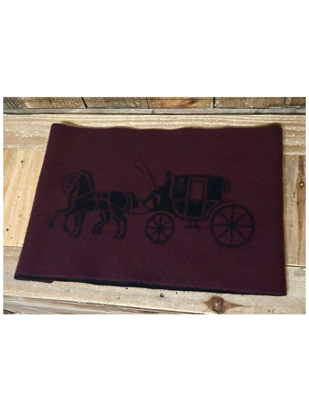 COACH Double Faced Cashmere Muffler Scarf (CB694). - Picture 8 of 12